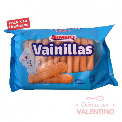 Vainillas Bimbo - 444Grs - Pack 10 Un.