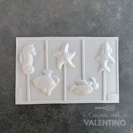 Placa Plastichok Chupetines Animales Marinos x5 2010C