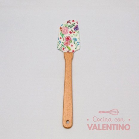Espatula Silicona Mango Madera Diseño