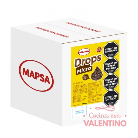 Chip Micro Gota Mapsa Semiamargo Drops - 500 Grs - Pack 6 Un.