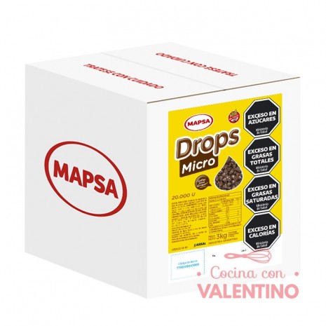 Chip Micro Gota Mapsa Semiamargo Drops - 500 Grs. - Pack 6 Un.