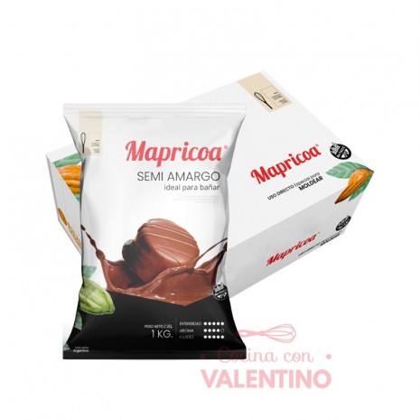 Baño Alfajorero Semiamargo Mapricoa - 1 Kg. - Pack 3 Un.