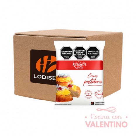 Crema Pastelera en Frio Keuken - 500 Grs - Pack 12 Un