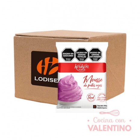 Mousse Keuken Frutos Rojos - 500 Grs - Pack 12 Un