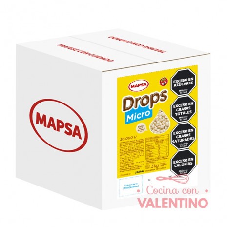 Chip Micro Gota Mapsa Drops Blanco - 500 Grs - Pack 6 Un.