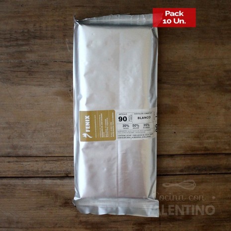 Chocolate Cobertura Fenix Blanco N°90 - 1 Kg - Pack 10 Un