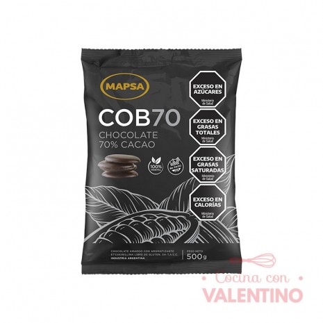 Chocolate Cobertura Mapsa Cob70 Semiamargo 70% - 500Grs