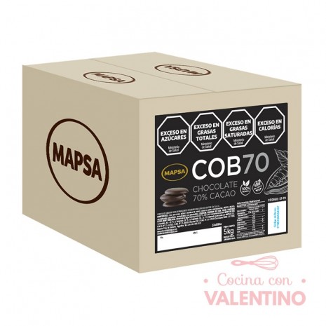Chocolate Cobertura Mapsa COB70 Semiamargo 70% - 500 Grs - Pack 6 Un