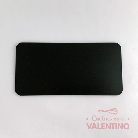 Base Rectangular Fibro Plus con Tacos Negra - 20x25