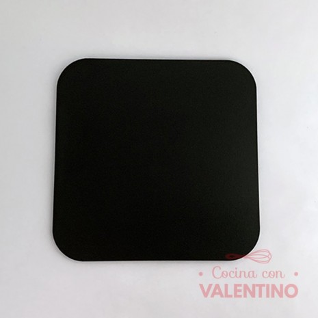 Base Cuadrada Fibro Plus con Tacos Negra - 26cm