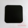 Base Cuadrada Fibro Plus con Tacos Negra - 26 Cm