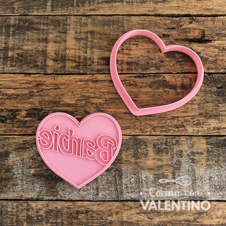 Cortante + Sello DeliPrint Barbie Corazon