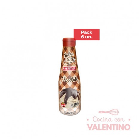 Salsa Lheritier Chocolate - 500 Grs - Pack 6 Un.