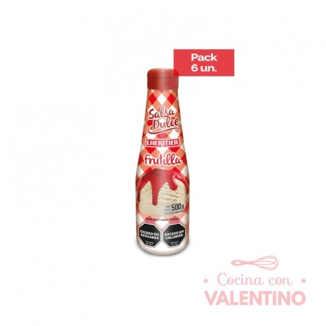 Salsa Lheritier Frutilla - 500 Grs - Pack 6 Un.