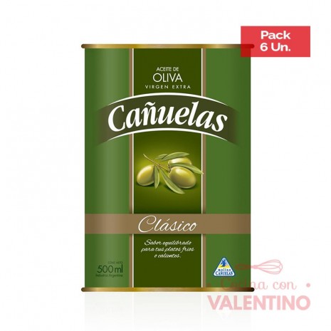 Aceite Oliva Clasico Cañuelas Lata 500Ml - Pack 6 Un.
