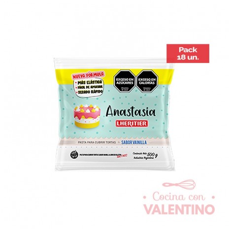 Pasta Anastasia Vainilla Lheritier - 500 Grs - Pack 18 Un.