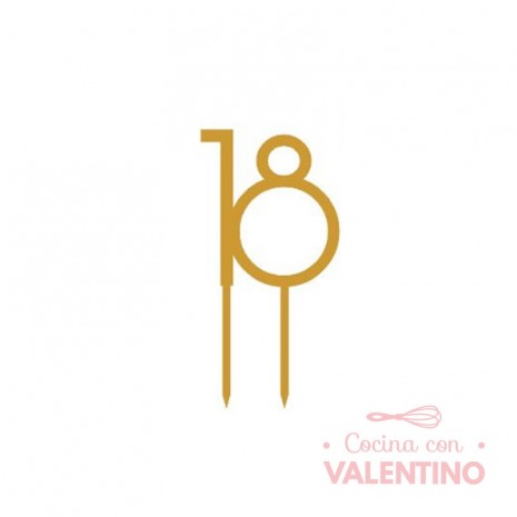 Cake Topper Plaqui Numero 18