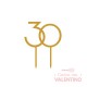 Cake Topper Plaqui Numero 30