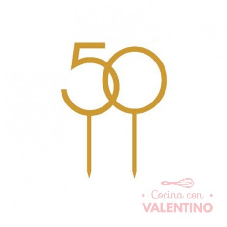 Cake Topper Plaqui Numero 50