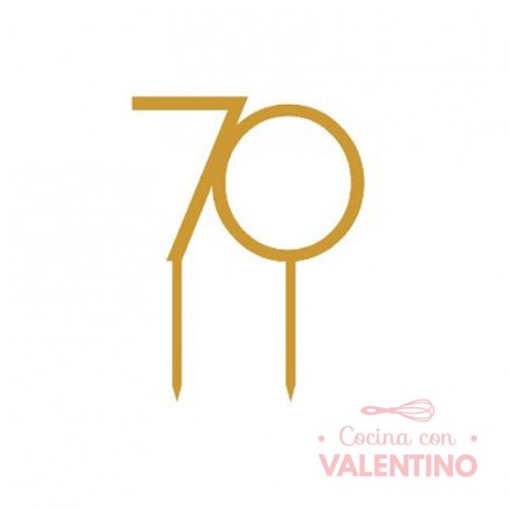 Cake Topper Plaqui Numero 70