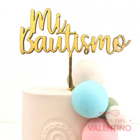 Cake Topper Mi Bautismo Plaqui