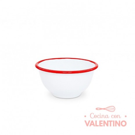 Bowl Enlozado Nonfork® Borde Rojo 14x7