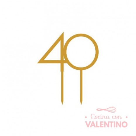 Cake Topper Plaqui Numero 40