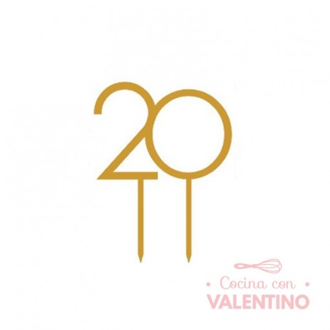 Cake Topper Plaqui Numero 20