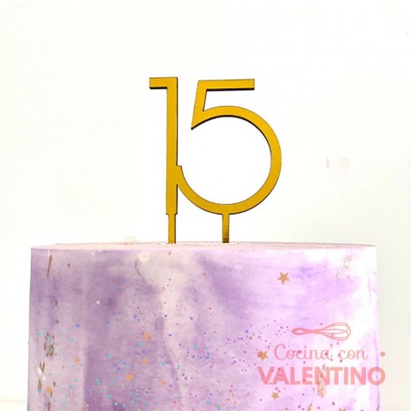 Cake Topper Plaqui Numero 15