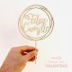 Cake Topper Plaqui Feliz Cumple Circulos