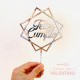 Cake Topper Plaqui Feliz Cumple Rombos