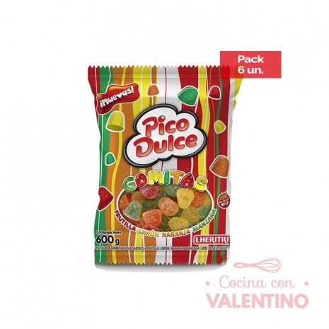 Gomitas Pico Dulce - 600 Grs - Pack 6 Un.