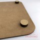 Base Cuadrada Fibro Plus con Tacos Negra - 26cm