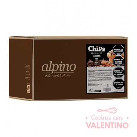 Chip Gota Alpino Semiamargo ENVASADO - 1 Kg - Pack 6 Un