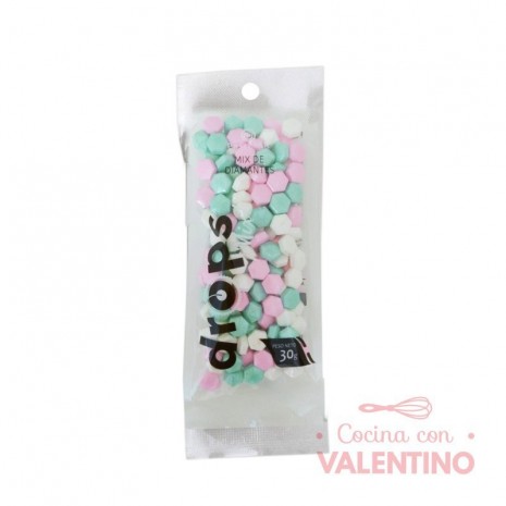 Drops Pastelar Mix Diamantes - 30 Grs