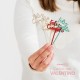 Cake Topper Plaqui Mini Feliz Cumple - Pack 8 un