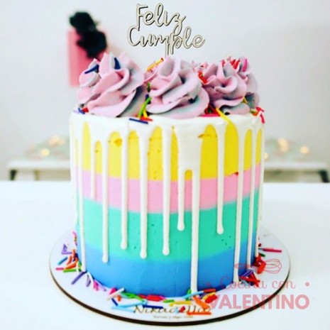 Cake Topper Plaqui Feliz Cumple Mini - 1 un.