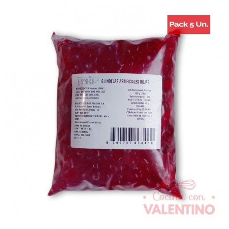 Guindelas Rojas Bari - 1Kg - Pack 5 Un.