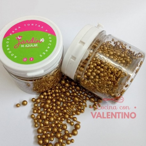 Sprinkles Multiformas Mix Dorado - 75 Grs