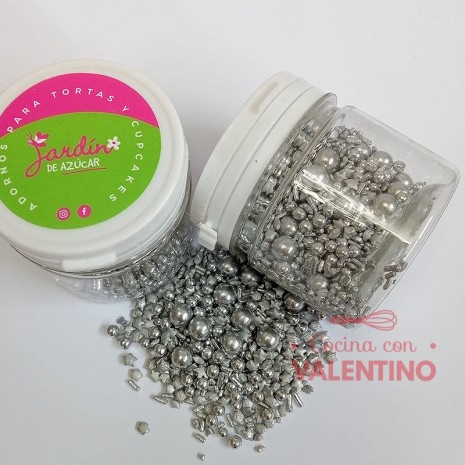 Sprinkles Multiformas Plateado - 75 Grs