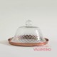 Campana de Vidrio Kotah Plato Cobre 23x14