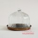 Campana de Vidrio Guna Plato Bronce 20x17