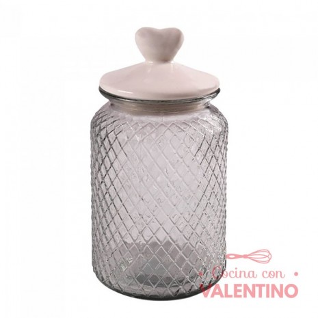 Frasco de Vidrio con Tapa Corazon - 23x9 - 2 Lts.