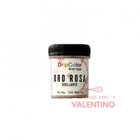 Colorante Polvo DripColor Brillante Oro Rosa - 6 Grs