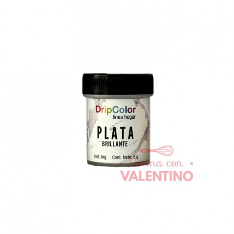 Colorante Polvo DripColor Brillante Plata - 5 Grs