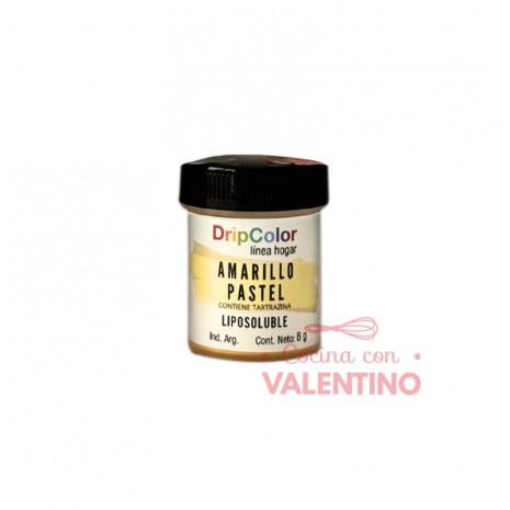 Colorante Polvo DripColor Amarillo Pastel - 8 Grs