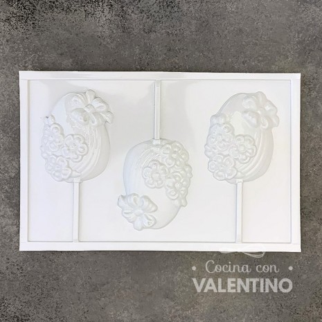 Placa Plastichok Chupetines Huevos y Flores 1657C