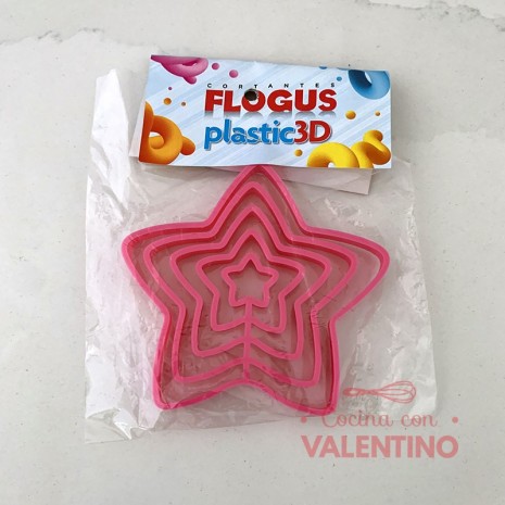 Cortante Plastico Set Estrella x5 Flogus