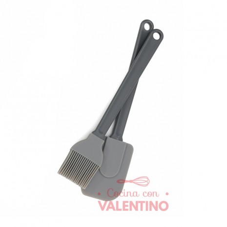 Set Pincel y Espatula Silicona Plus Gourmet - 25 Cm