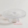 Plato Posa Torta ALTO Vidrio Labrado 28x11